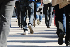 People walking in Las Vegas