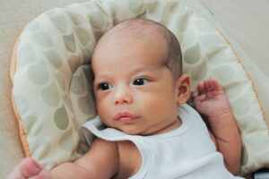 Baby in chair