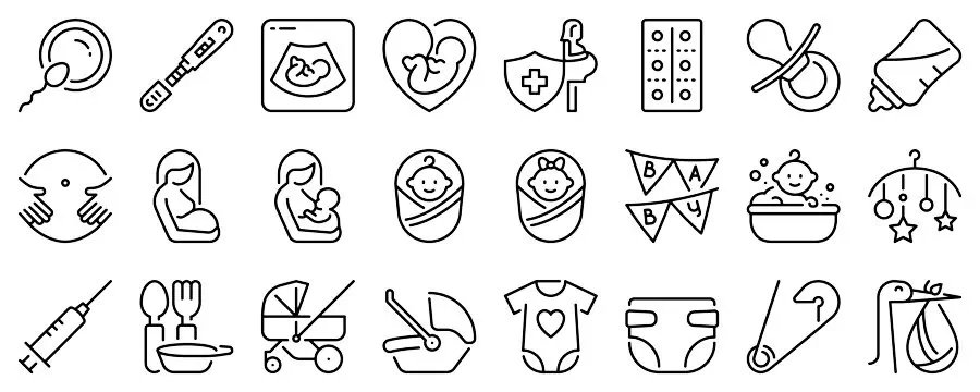 Baby Icons Baby Items
