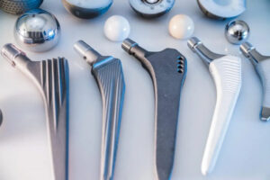 Various hip replacement parts