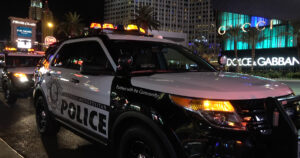 Las Vegas Police Car on Las Vegas Strip