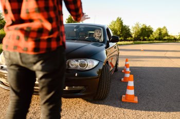 Driver Orange Cones