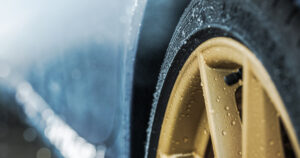 car wet from rain