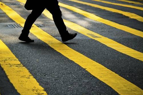 Pedestrian in Crosswalk
