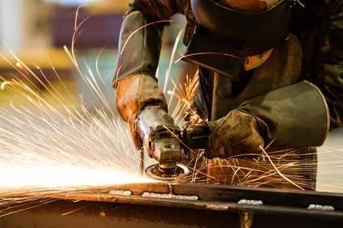 Iron Worker with grinder