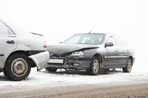 Rear-end Accident in Snow