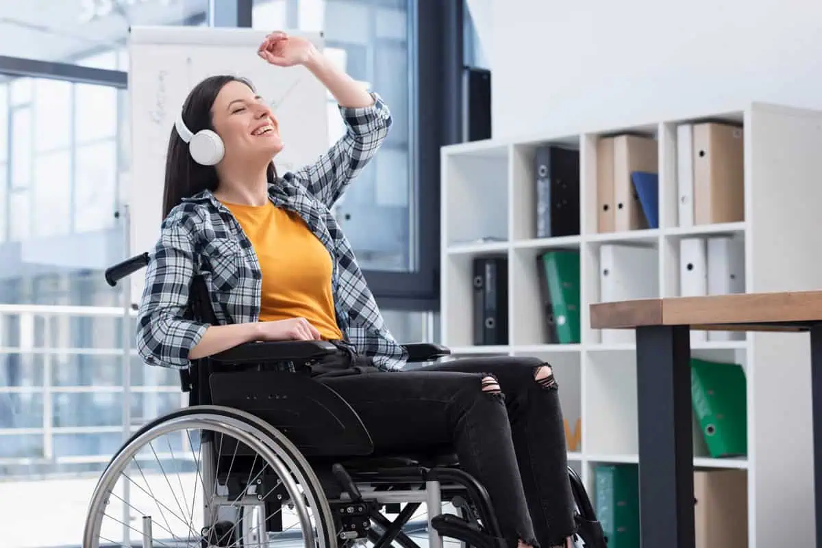 Intense Emotions woman in chair enjoying music