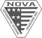 Black and white logo with the word "NOVA" at the top, stars and stripes inside a shield shape, and the text "Representing Veterans Est. 1993" around the border.